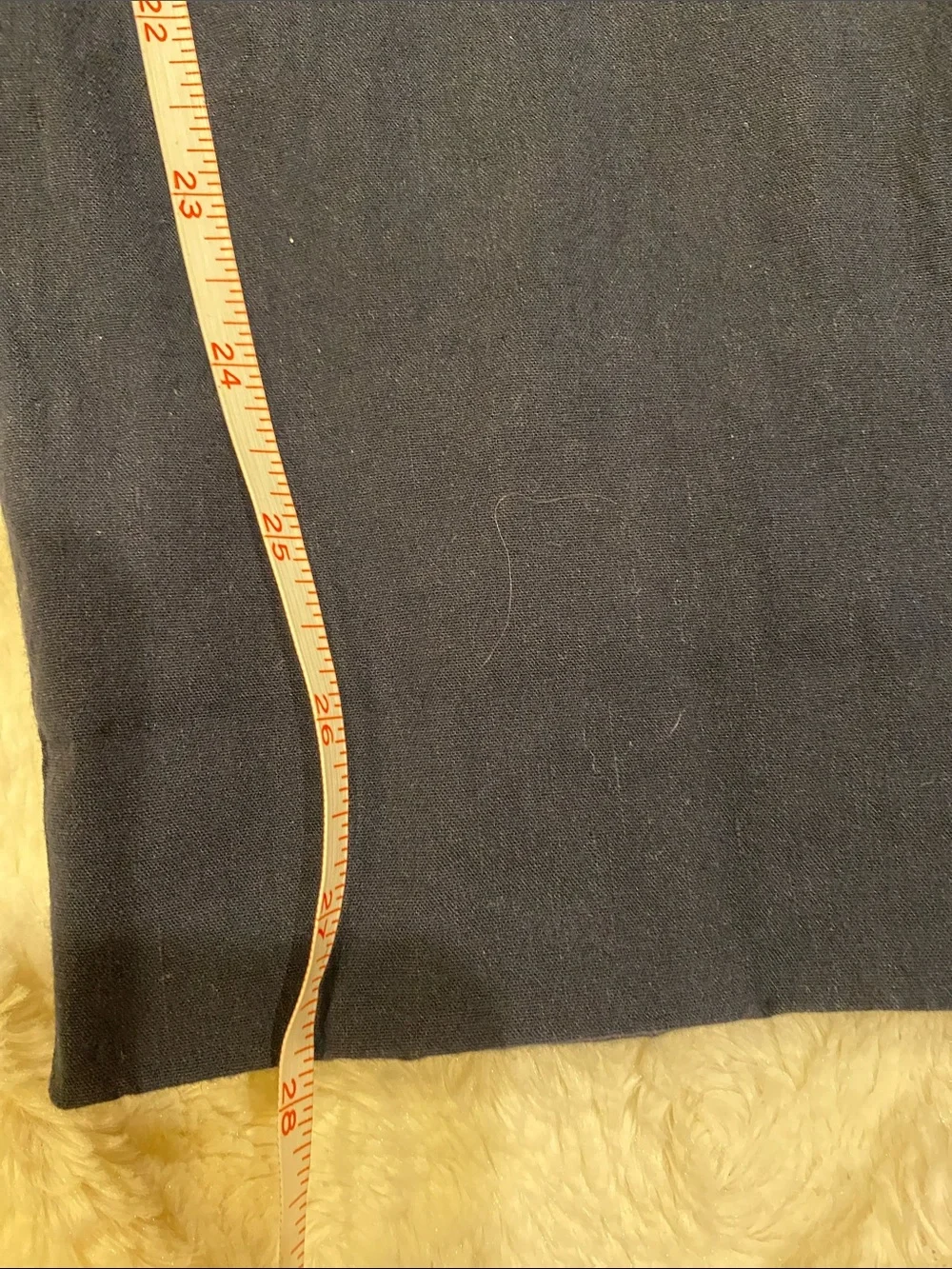 VINCE Wide-Leg High Rise Linen Navy Cargo Pants size Large